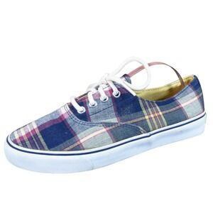 Cole Haan Sporting Women Casual Sneaker 6.5 Daily Wear Blue Plaid Fabric